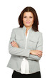 Portrait of beautiful business woman standing with folded arms
