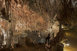 stalactites and stalagmites in valporquero cave