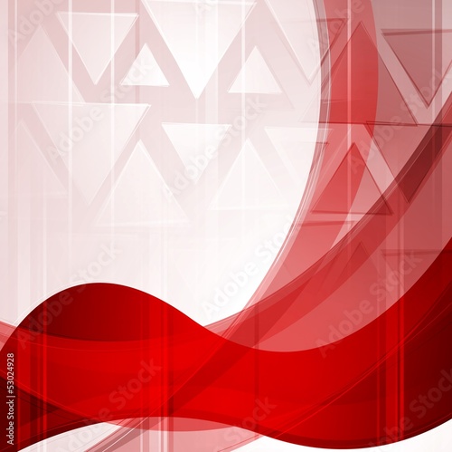 Vector: Wavy bright red backdrop with triangles Wavy bright red backdrop with triangles