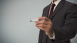 Businessman with a marker