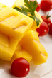 Photo: Polenta taragna with sauce and tomatoes Polenta taragna with sauce and tomatoes