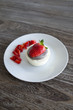 White chocolate cake with strawberry