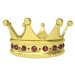 Gold crown decorated with rubies