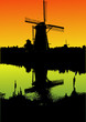 Vector: Mulino al tramonto Mulino al tramonto