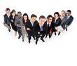 Top view of a group of business people