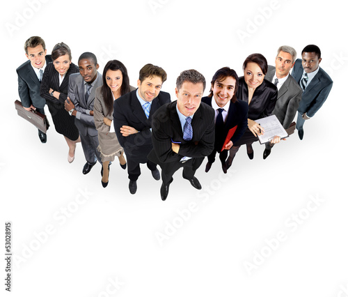 Photo: Top view of a group of business people Top view of a group of business people