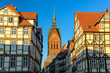 Marktkirche und die Altstadt von Hannover im Abendlicht