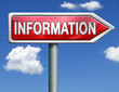 information road sign arrow