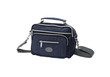 A small blue canvas handbag for lady