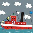 steamer and ocean