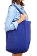 Woman with recycle bag