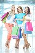 Girls with paperbags