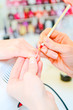 Manicure in process