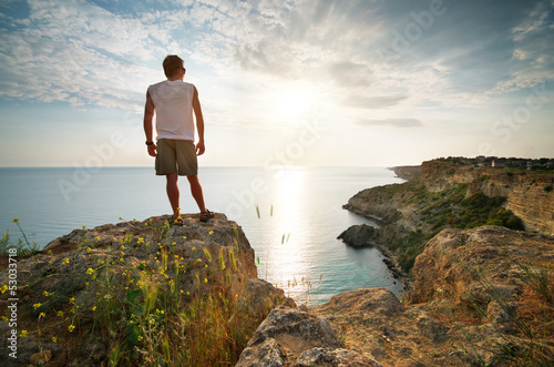 Photo: Man relax on sea Man relax on sea