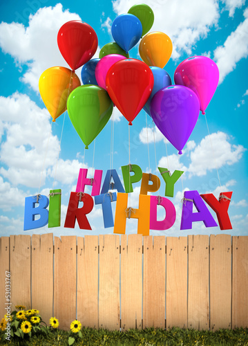 Photo: Happy Birthday, garden Happy Birthday, garden