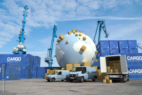 Illustration: International transport, docks International transport, docks