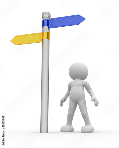 Illustration: Directional sign Directional sign