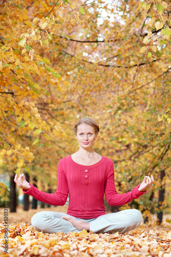 Photo: Meditating in autumn Meditating in autumn