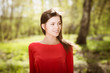 beautiful young girl in park
