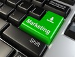 Marketing concept: computer keyboard with word Marketing