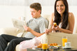 Photo: Young couple spending morning time together Young couple spending morning time together