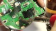 technology soldering details, 2 plans on white