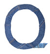 Jeans alphabet on white  letter Q