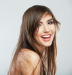 Woman hair style fashion portrait . isolated. close up female mo