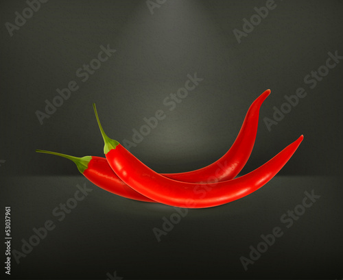 Vector: Red peppers Red peppers