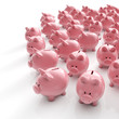 Illustration: Sparschweine Herde - Geld sparen / 3D Illustration Sparschweine Herde - Geld sparen / 3D Illustration
