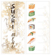 Sushi menu template.