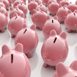 Illustration: Sparschweine Herde - Geld sparen / 3D Illustration Sparschweine Herde - Geld sparen / 3D Illustration