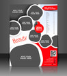 Vector salon brochure, flyer, magazine cover