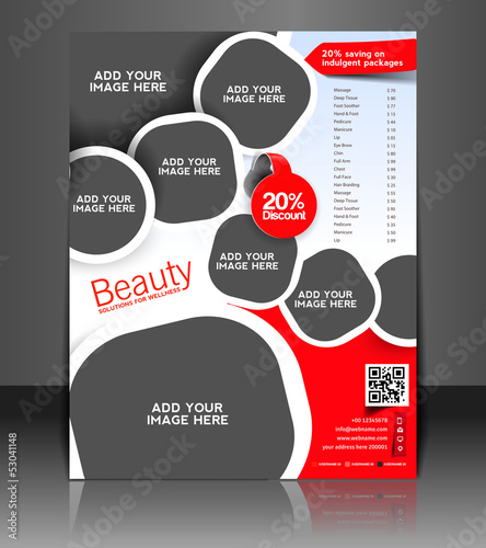 Vector: Vector salon brochure, flyer, magazine cover Vector salon brochure, flyer, magazine cover