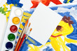 blank sheet with illustration collage