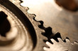 Three steel cogwheels in connection