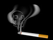 Cigarette with skull