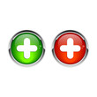 bouton internet plus icon red green