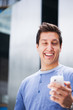 Happy Student Sending Text Message