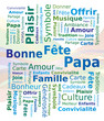 Vector: Nuage de Mots en Français - Bonne Fête Papa - Fête des Pères Nuage de Mots en Français - Bonne Fête Papa - Fête des Pères