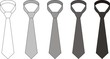 Vector fashion illustration of men's ties