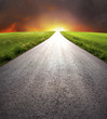 country road at dawn