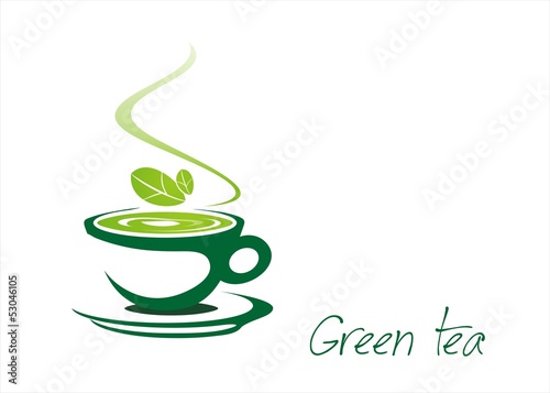 Vector: green tea, tea leaves , icon, business logo design green tea, tea leaves , icon, business logo design