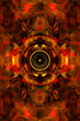 Audio speaker on an orange background