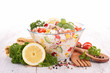 Photo: rice salad and ingredient rice salad and ingredient