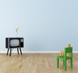 Illustration: Children's room there is a television Children's room there is a television