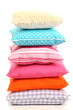 Hill colorful pillows isolated on white