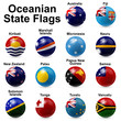 Oceania State Flags - ball shape