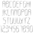 set of origami style alphabet letters and numbers