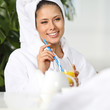 Woman relaxing at spa